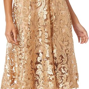 Dress the Population Women’s Blair Plunging Fit and Flare Midi Dress