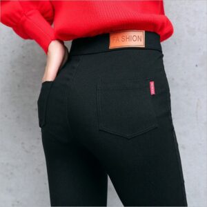 Jeans for Women mom Jeans blue gray black Woman High Elastic Stretch Jeans female washed denim skinny pencil pants 2022
