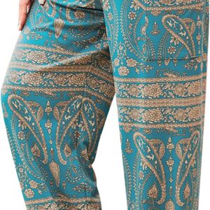 QIANXIZHAN Women’s Harem Pants, Hippie Palazzo Pants Boho Joggers Yoga Clothes with Pockets