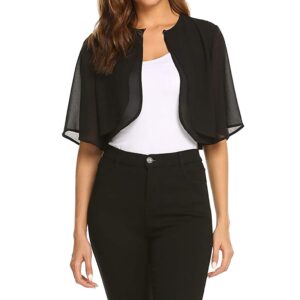 Woman Sweater Open Top Women’s Short Sleeve Cardigan Front Chiffon Sheer Women’s Blouse Jeans Cardigans for Women