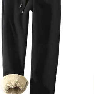 Yeokou Womens Sherpa Lined Sweatpants Winter Athletic Jogger Fleece Pants