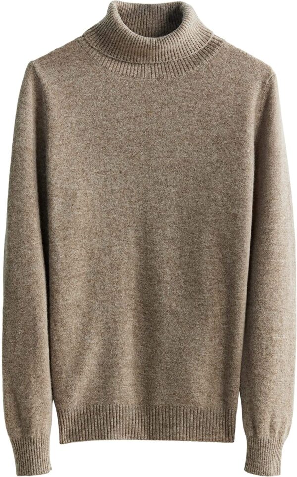 LINY XIN Women’s Turtleneck 100% Merino Wool Swetaer Fall Winter Warm Long Sleeve Knitted Pullover Sweater Jumper Tops