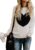 Alsol Lamesa Women Sweaters Heart Front Crew Neck Long Sleeve Knitted Pullover Sweater