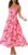 ZESICA Women’s Summer Boho Sleeveless Halter Neck Strappy Backless Smocked Flowy Tiered Midi Dress